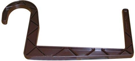 Suport rotund suspendat din plastic pentru jardiniere 11 × 12 cm, maro