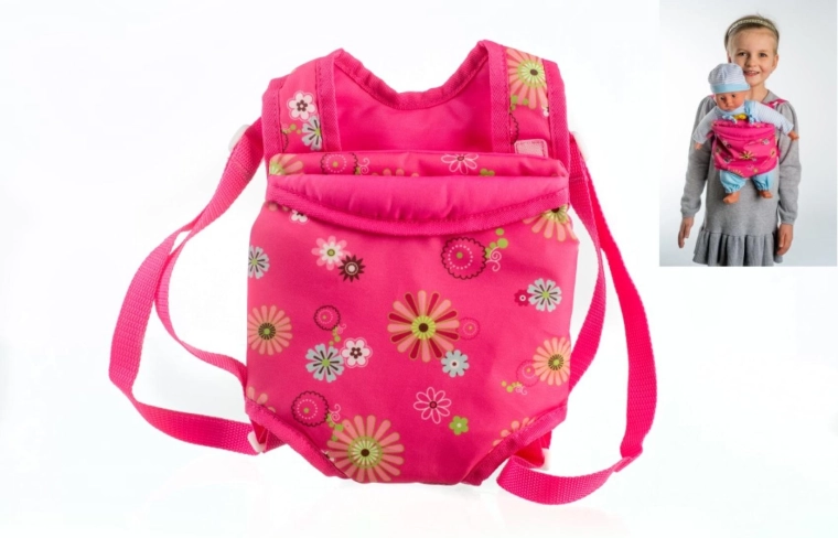 Marsupiu pentru păpuși cu motiv floral - 1 bucată