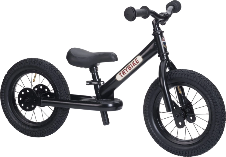 Trybike bicicletă de echilibru pentru copii, neagră