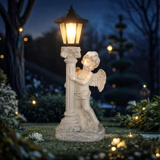 Iluminare LED solară cu lumină caldă