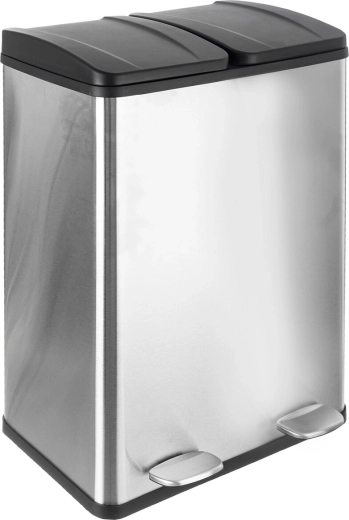 Coș de gunoi duo pentru reciclare inox/UH 2×30 l