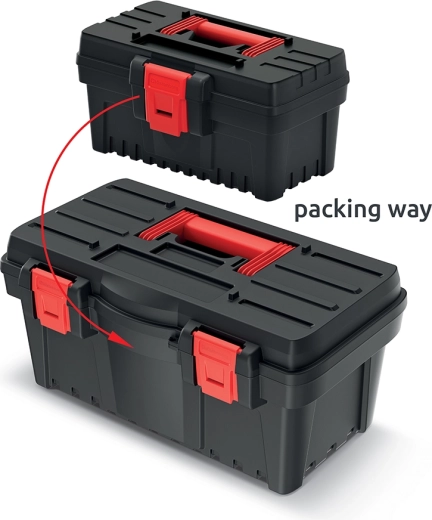 Set de cutii pentru scule 2în1 Prosperplast DARK 50 + DARK 30, negru