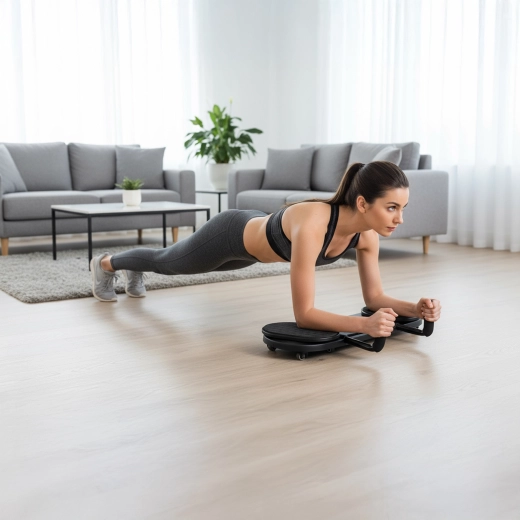 Antrenament core cu alunecare și sprijin stabil