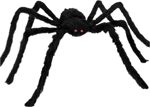 Ruhhy decorațiune de Halloween păianjen pufos 50 cm - 1 bucată