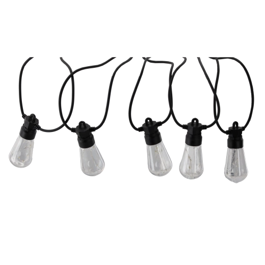 Ghirlandă luminoasă de grădină 10 m, 10 LED, alb cald, IP44, 12 V cu prinderi