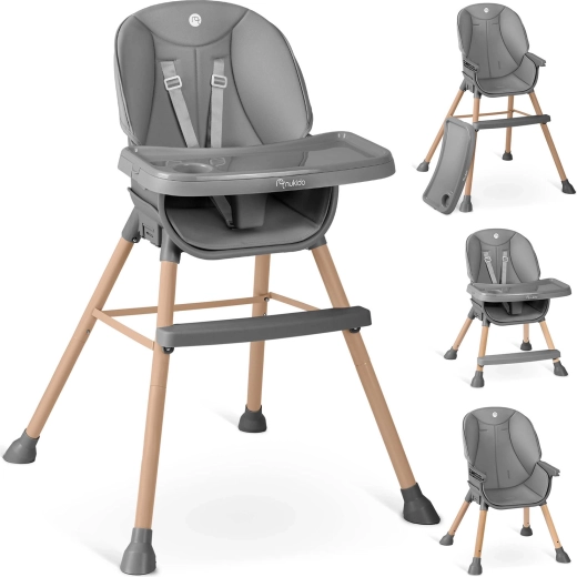 Scaun de masă NUKIDO Tilo 3în1 gri