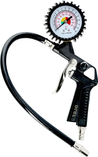 Pistolă de umflare cu manometru Drel