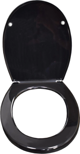 Colac de toaletă universal negru din polipropilenă