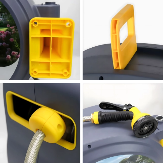 Set cu tambur automat de perete pentru furtun de grădină 1/2" 30 m