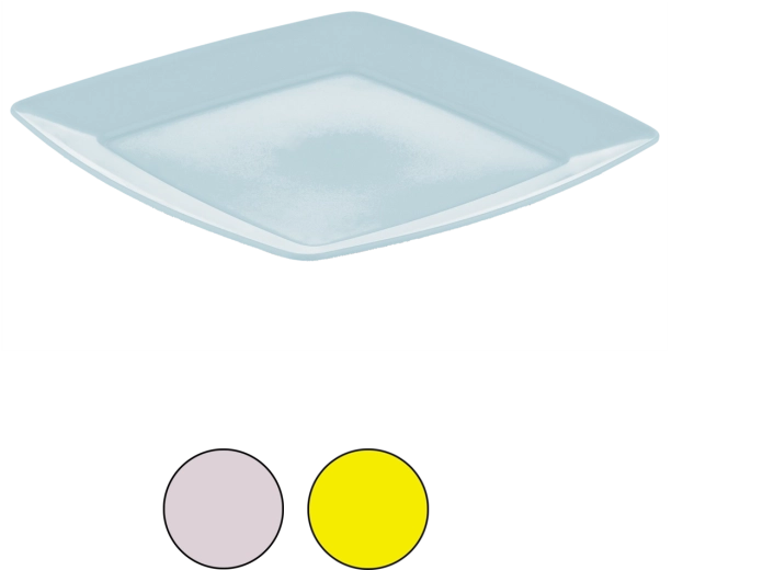 Farfurie de desert pătrată 20,5 cm din plastic rezistent