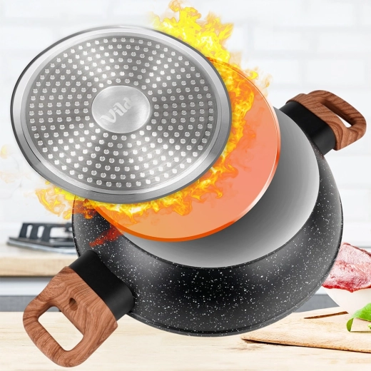 Compatibilă cu toate tipurile de plite, inclusiv inducție