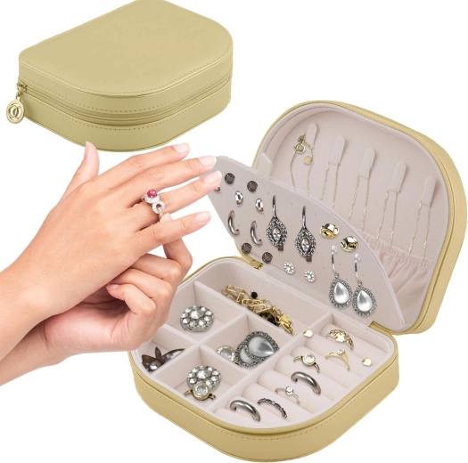 Casetă de bijuterii pentru călătorie Massido MS-707 – auriu