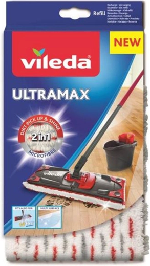 Vileda Ultramax rezervă cap Microfibre 2-în-1 pentru pardoseli dure