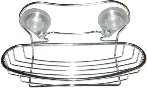 Poliță ovală de baie 30 × 11 × 4 cm, crom