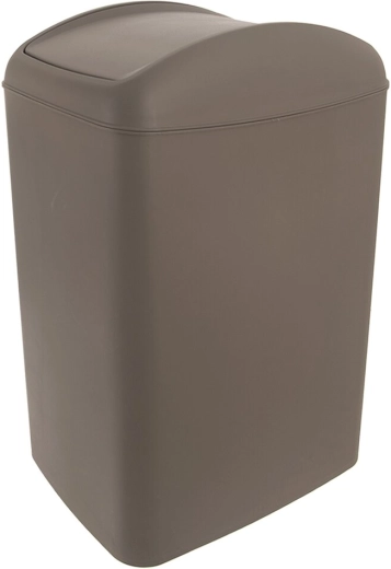 Coș de gunoi Waste cu capac basculant 5 l, maro