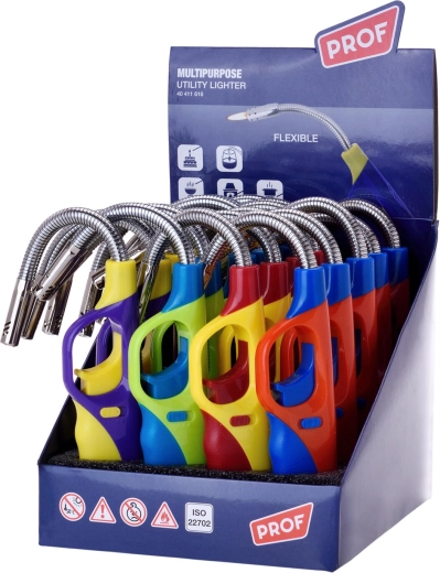 Aprinzător cu flacără reîncărcabil, 25 cm, cu siguranță pentru copii, mix de culori