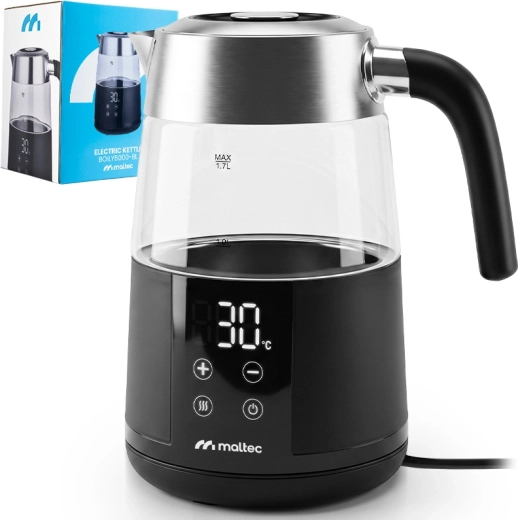 Fierbător electric MalTec cu reglare a temperaturii 1,7 l