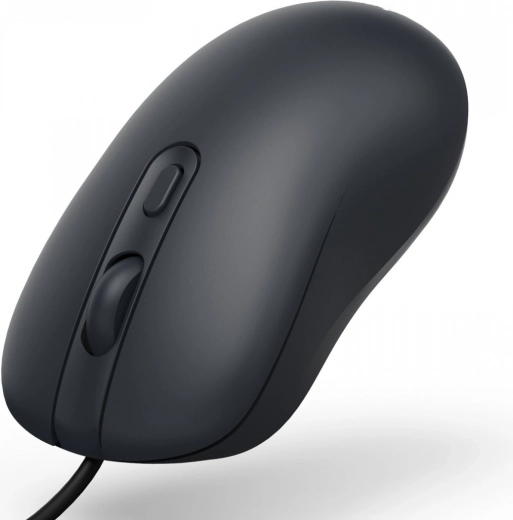 Mouse cu fir USB‑C, negru