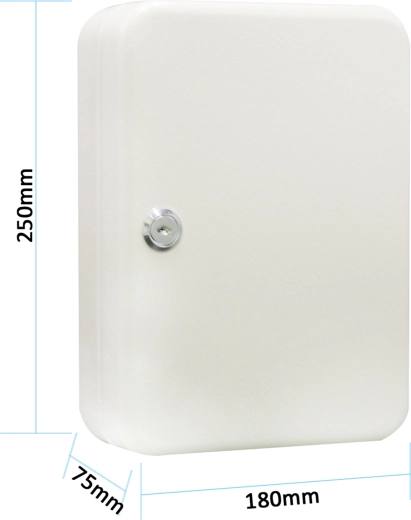 Cutie pentru chei pentru 48 de chei, gri, 250 × 180 × 75 mm