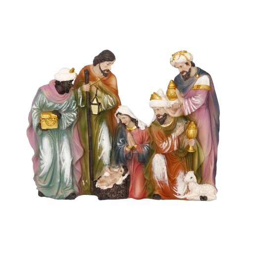 Figurină de iesle – Nașterea lui Isus cu cei Trei Magi 25,7 × 4,5 × 20 cm