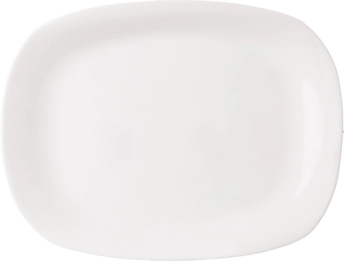 Tavă dreptunghiulară albă din sticlă pentru servire, 28 × 21 cm