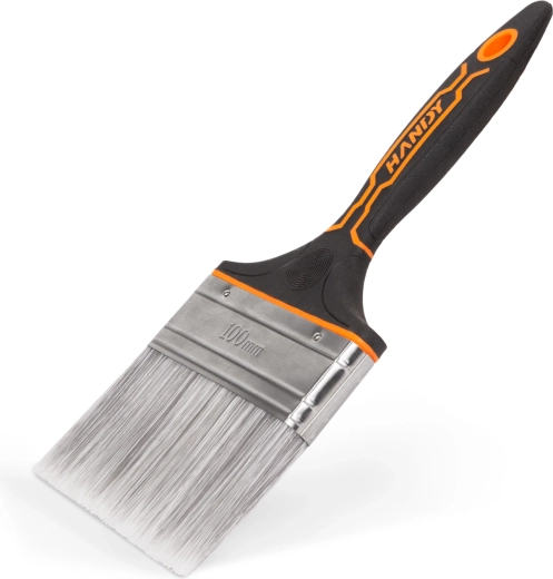 Pensulă plată de zugrăvit cu mâner din plastic, 100 mm