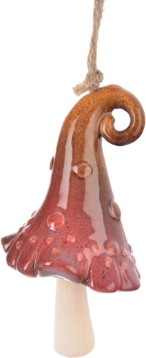 Clopoțel decorativ din ceramică în formă de pălărie roșie 10 × 8 × 10 cm