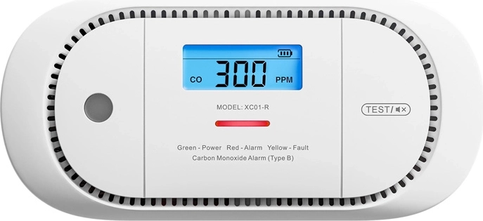 Detector de monoxid de carbon X‑Sense XC01‑R cu afișaj LCD și baterie înlocuibilă