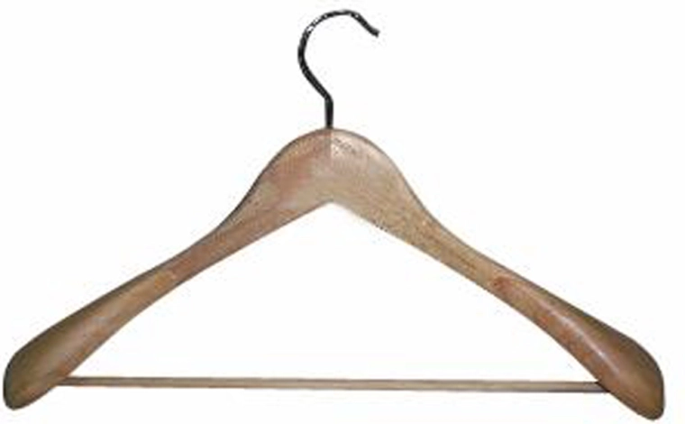 Umeraș din lemn pentru rochii Toro cu cârlig rotativ