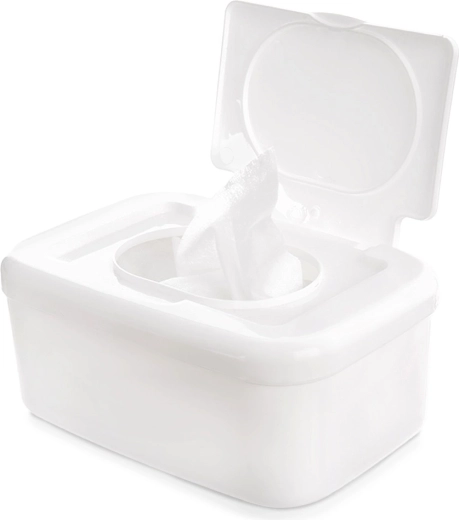 Recipient alb pentru șervețele umede