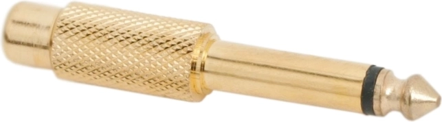 Adaptor RCA mamă la mufă jack mono de 6,3 mm, placat cu aur