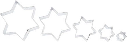 Set de forme pentru tăiat biscuiți Steluță, 5 piese