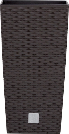 Ghiveci Rato Square cu inserție 20 × 20 × 37,6 cm – umbră