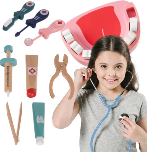 Partea de dentist cu maxilar și dinți detașabili