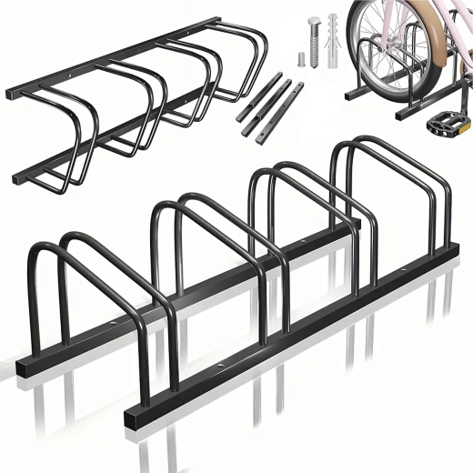 Suport din oțel pentru 4 biciclete, negru, mare 100 × 32,5 × 26 cm