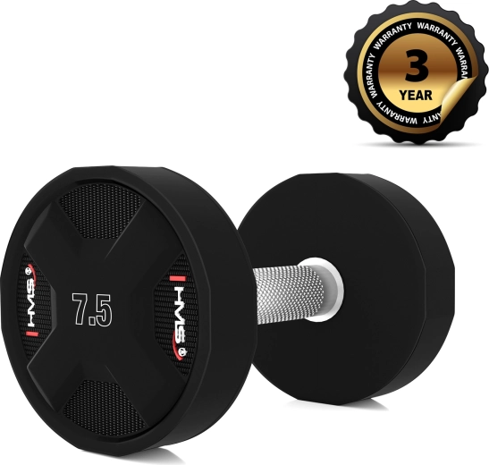 Ganteră HMS HPC de 7,5 kg din poliuretan pentru o mână