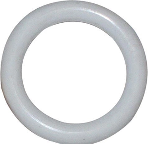 Inel din plastic pentru bară de perdea, alb, set de 10 bucăți