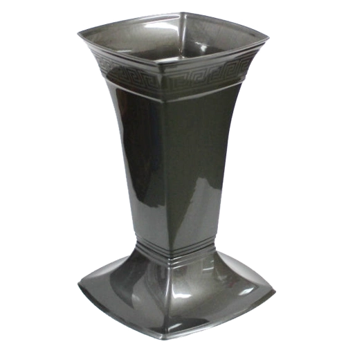 Vază funerară Etna joasă în culoare grafit metalizat LAMELA