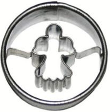 Formă de decupat înger – rotundă 3 × 1,6 cm, tablă cositorită