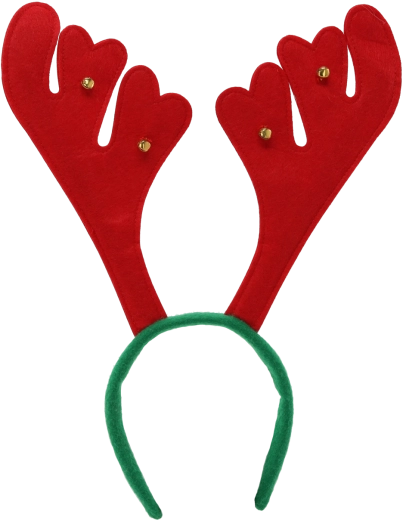 Bentiță cu coarne de ren roșii 31 × 35 cm