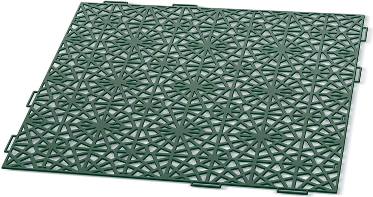 Dale de grădină antiderapante Mosaic 39,7 × 39,7 cm – verzi, module din plastic conectabile
