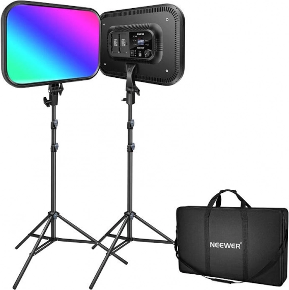 Set panouri LED NEEWER RGB168 60 W, 2500–8500 K (2 bucăți)