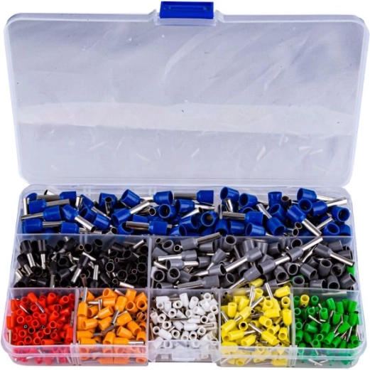 Set de ferule de sertizare izolate pentru conductori cu organizator – 800 buc.