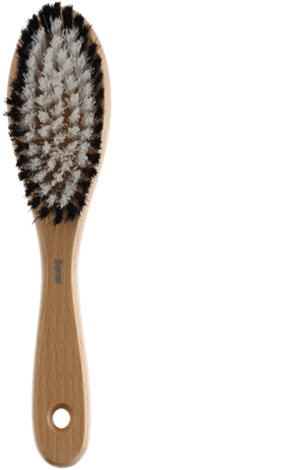 Perie pentru haine cu mâner ergonomic din lemn de fag