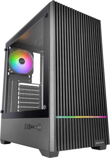 Mars Gaming MC-Quantum carcasă PC gaming ATX neagră cu 4 ventilatoare