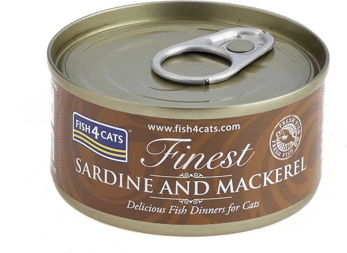 Conservă pentru pisici sardină cu macrou FISH4CATS 70 g