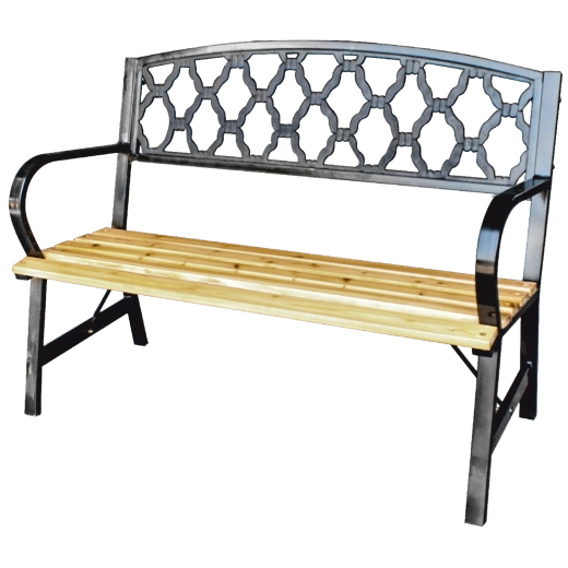 Bancă de grădină Garden Line 120 cm cu spătar decorativ