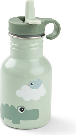 Done by Deer sticlă din oțel inoxidabil Playground verde 350 ml