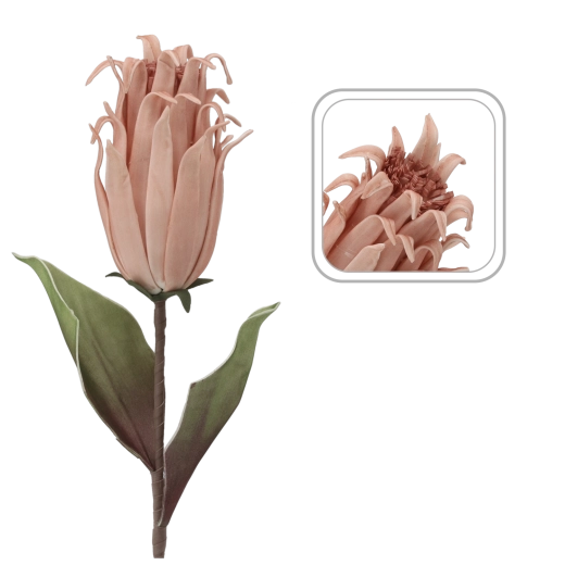 Floare decorativă 76 cm roz