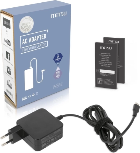 Adaptor de alimentare Mitsu pentru laptop 45 W USB-C Power Delivery